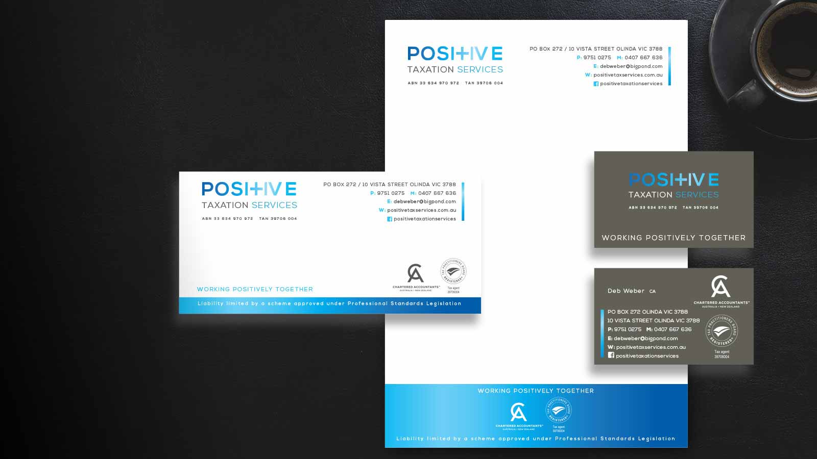 Positive-Taxation-Services-Stationery Design Melbourne